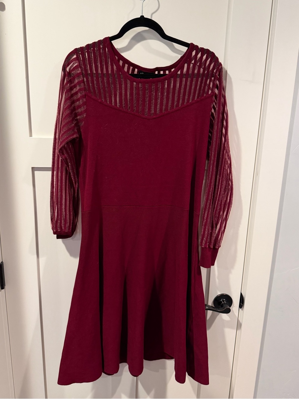City Chic burgundy sweater dress 16